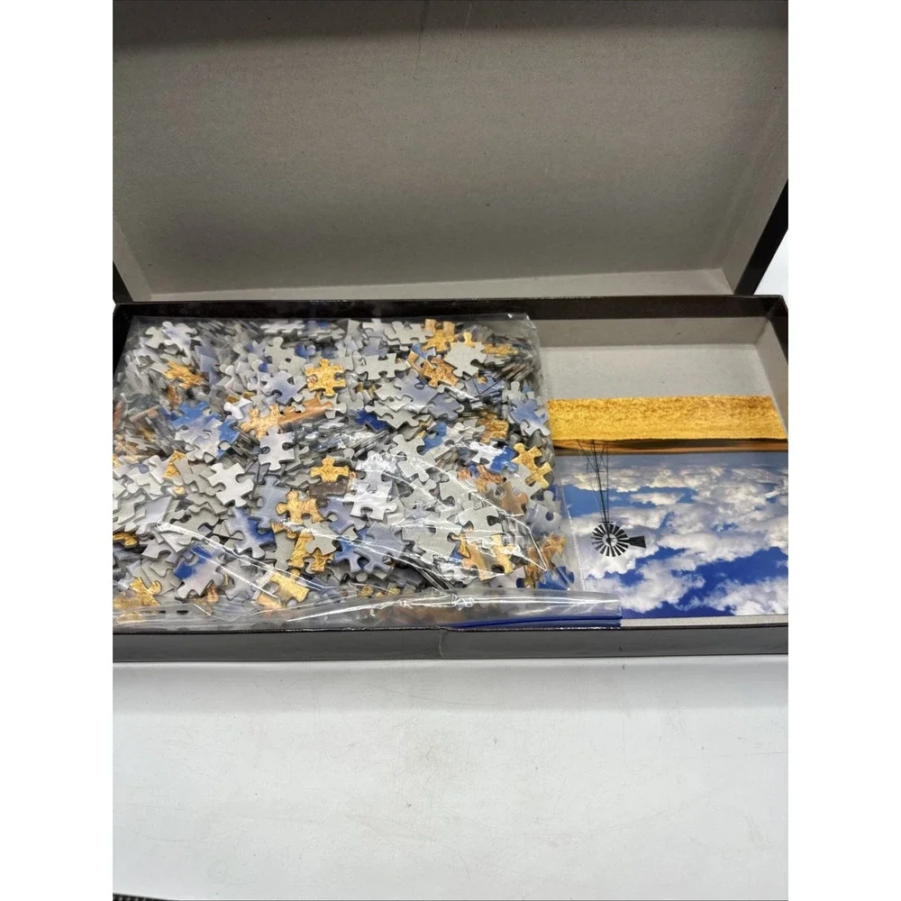 Windmill In Wheat Field Panoramic Puzzle 1000 Pieces Terry Thompson